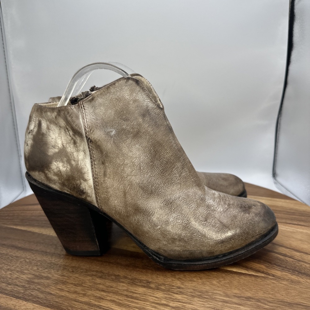 Freebird by Steven Detroit Ankle Boots Bootie Distressed Brown Boho Women's 10